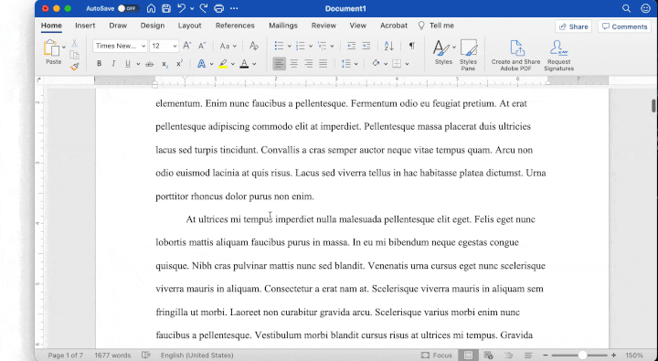 Page Break Microsoft Word